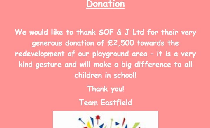 Image of Donation from SOF & J Ltd
